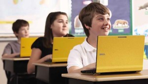Dell Latitude 2100 netbook computers are deisgned for school use.